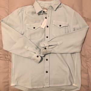 Outerknown Blanket Shirt Mens Medium -Color Teal/Turqoise